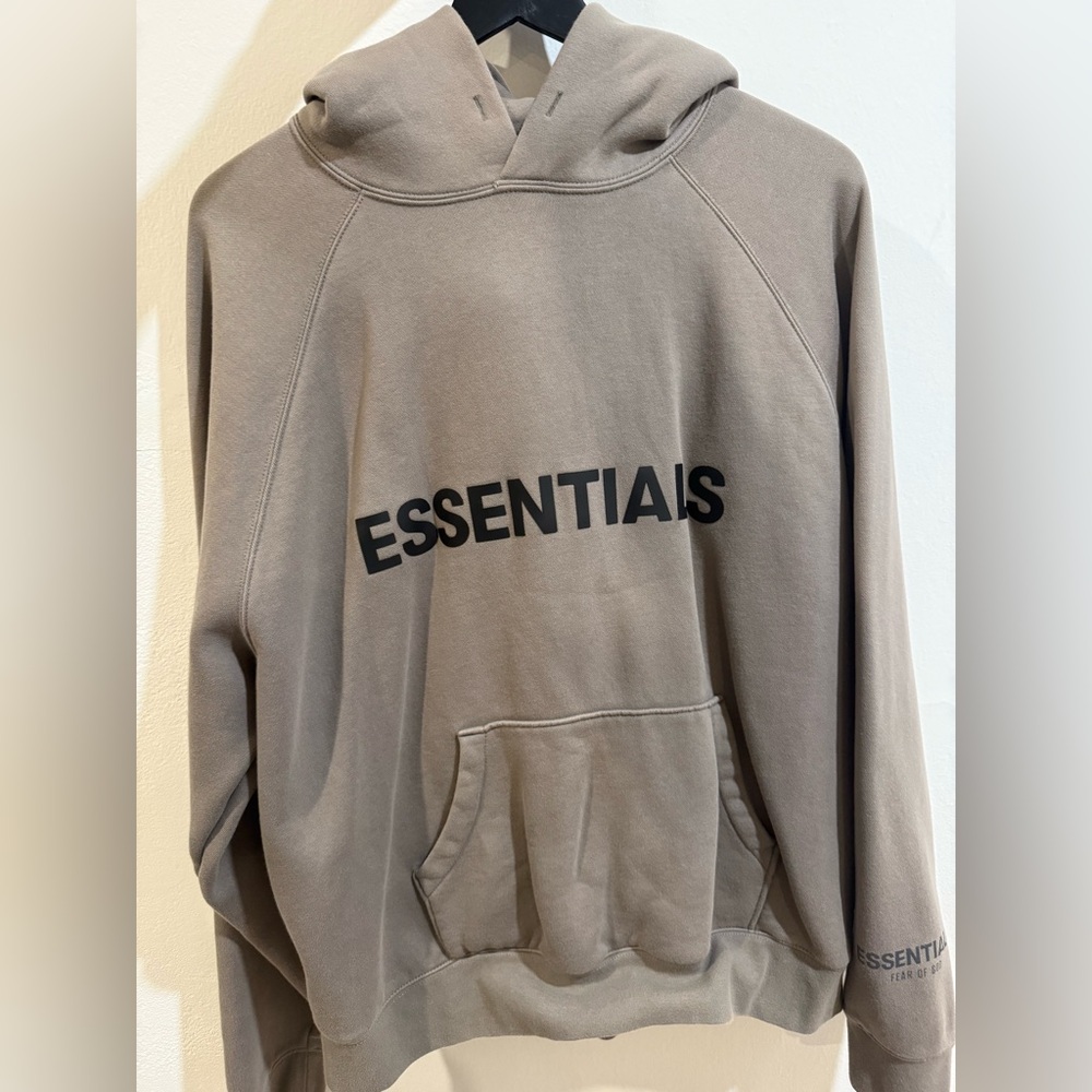 Essentials Taupe Hoodie β Men